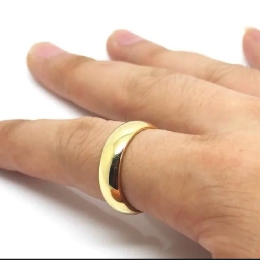 18K Gold Wedding Engagement Anniversary Promise Ring Band - Picture 3 of 7